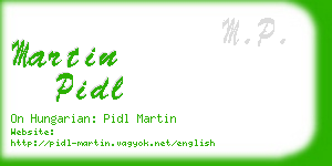 martin pidl business card